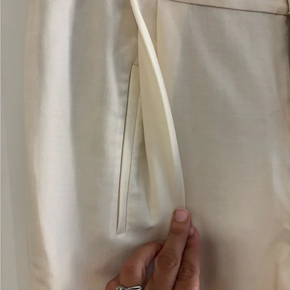 VINCE Double Pleated Cropped trouser pant medium rise - Picture 4 of 12